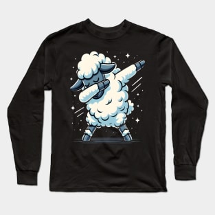 funny dabbing sheep glasses dab dance Long Sleeve T-Shirt